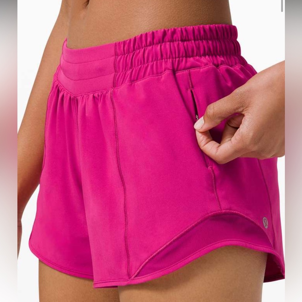 lululemon athletica Hot Pink Elastic-Waist Athletic Shorts